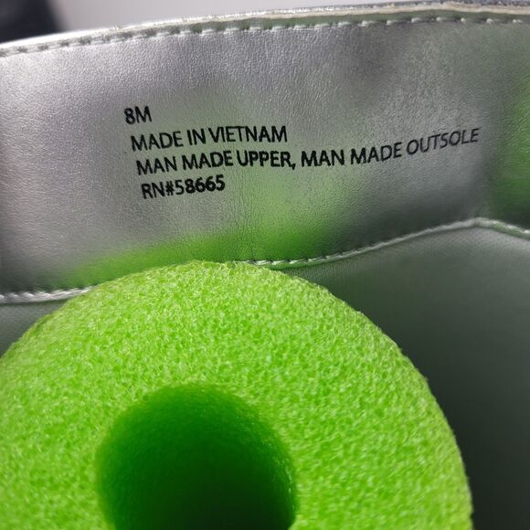 Open Edit Erik Knee High Wedge Boots Silver Metallic Cosmic Size 8M - Picture 15 of 15